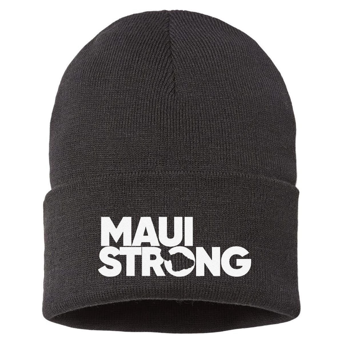 Pray For Maui Hawaii StrongCute Love Sustainable Knit Beanie