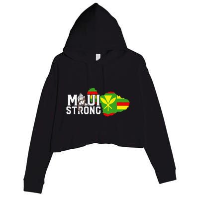 Pray For Maui Hawaii StrongFunny Cute Crop Fleece Hoodie