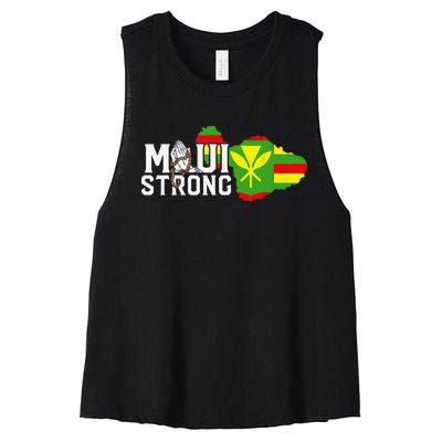 Pray For Maui Hawaii StrongFunny Cute Women's Racerback Cropped Tank