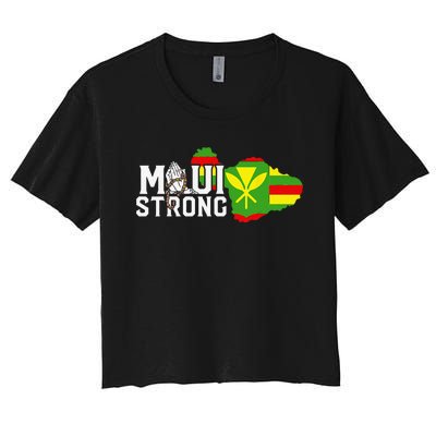 Pray For Maui Hawaii StrongFunny Cute Women's Crop Top Tee