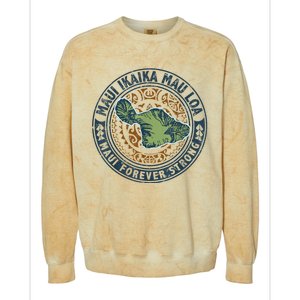 Pray For Maui Hawaii Strong Colorblast Crewneck Sweatshirt