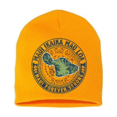 Pray For Maui Hawaii Strong Short Acrylic Beanie