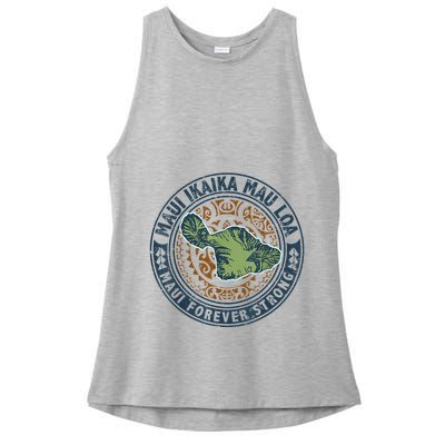 Pray For Maui Hawaii Strong Ladies PosiCharge Tri-Blend Wicking Tank