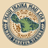 Pray For Maui Hawaii Strong Drawstring Bag