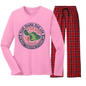 Pray For Maui Hawaii Strong Women's Long Sleeve Flannel Pajama Set 