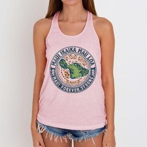 Pray For Maui Hawaii Strong Women's Knotted Racerback Tank