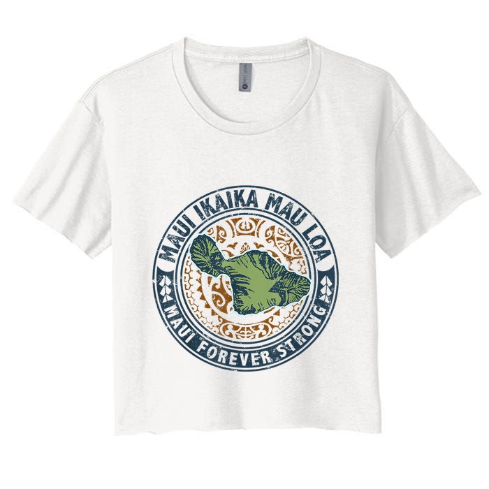 Pray For Maui Hawaii Strong Women's Crop Top Tee