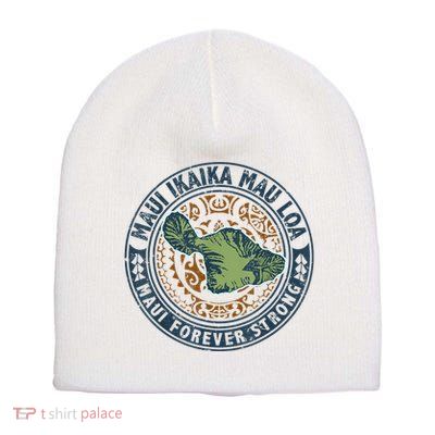 Pray For Maui Hawaii Strong Short Acrylic Beanie