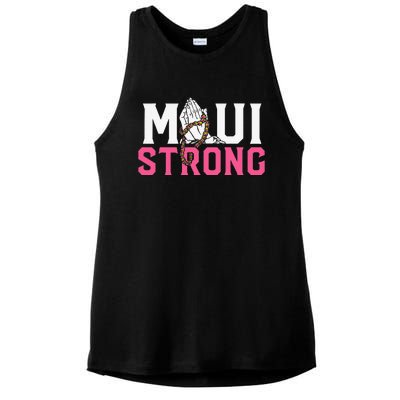 Pray For Maui Hawaii StrongFunny Gift Ladies PosiCharge Tri-Blend Wicking Tank