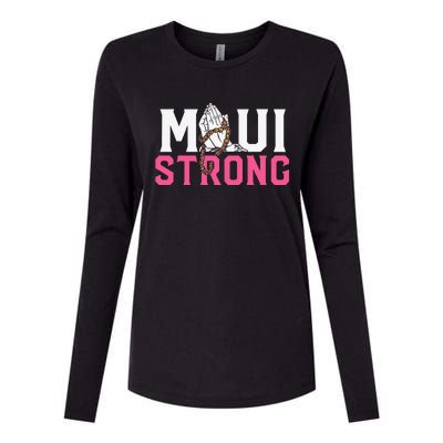 Pray For Maui Hawaii StrongFunny Gift Womens Cotton Relaxed Long Sleeve T-Shirt