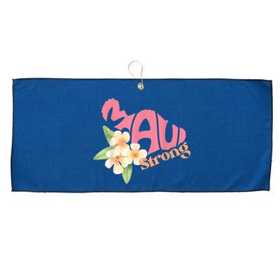 Pray For Maui Hawaii Strong Large Microfiber Waffle Golf Towel