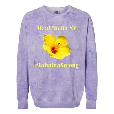 Pray For Maui Hawaii Strong Maui Lahaina Hawaiian Islands Colorblast Crewneck Sweatshirt