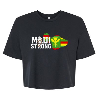 Pray For Maui Hawaii Strong Maui Wildfire Support Bella+Canvas Jersey Crop Tee