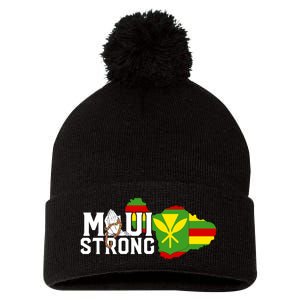 Pray For Maui Hawaii Strong Maui Wildfire Support Pom Pom 12in Knit Beanie