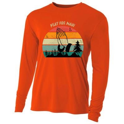 Pray For Maui Hawaii Strong Cooling Performance Long Sleeve Crew