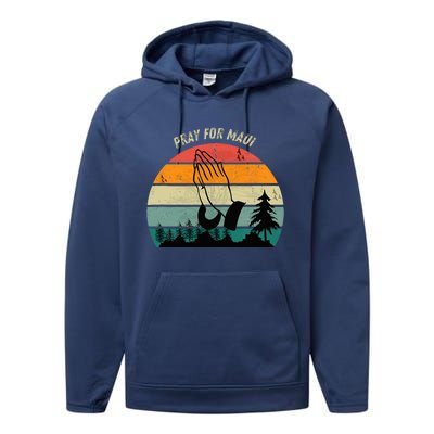 Pray For Maui Hawaii Strong Performance Fleece Hoodie