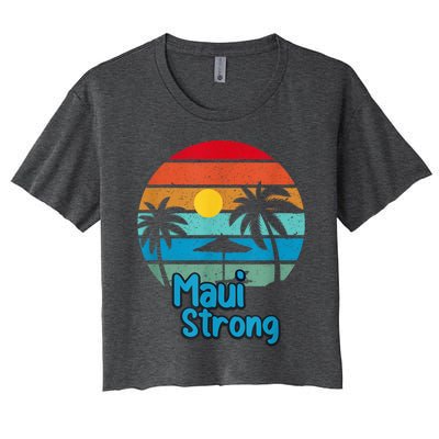 Pray for Maui Hawaii Strong Women's Crop Top Tee