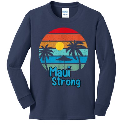 Pray for Maui Hawaii Strong Kids Long Sleeve Shirt