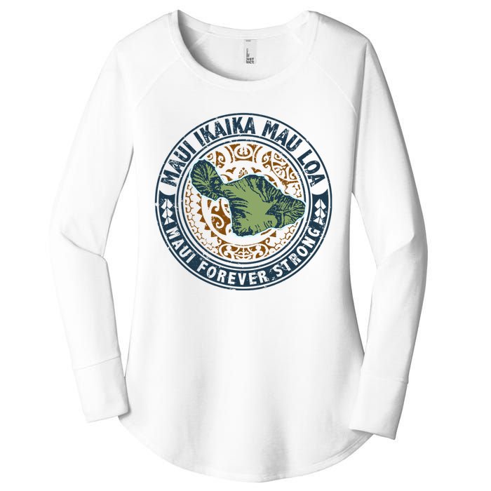 Pray For Maui Hawaii Strong Women's Perfect Tri Tunic Long Sleeve Shirt