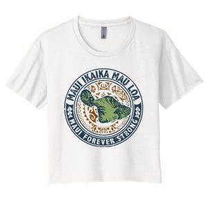 Pray For Maui Hawaii Strong Women's Crop Top Tee