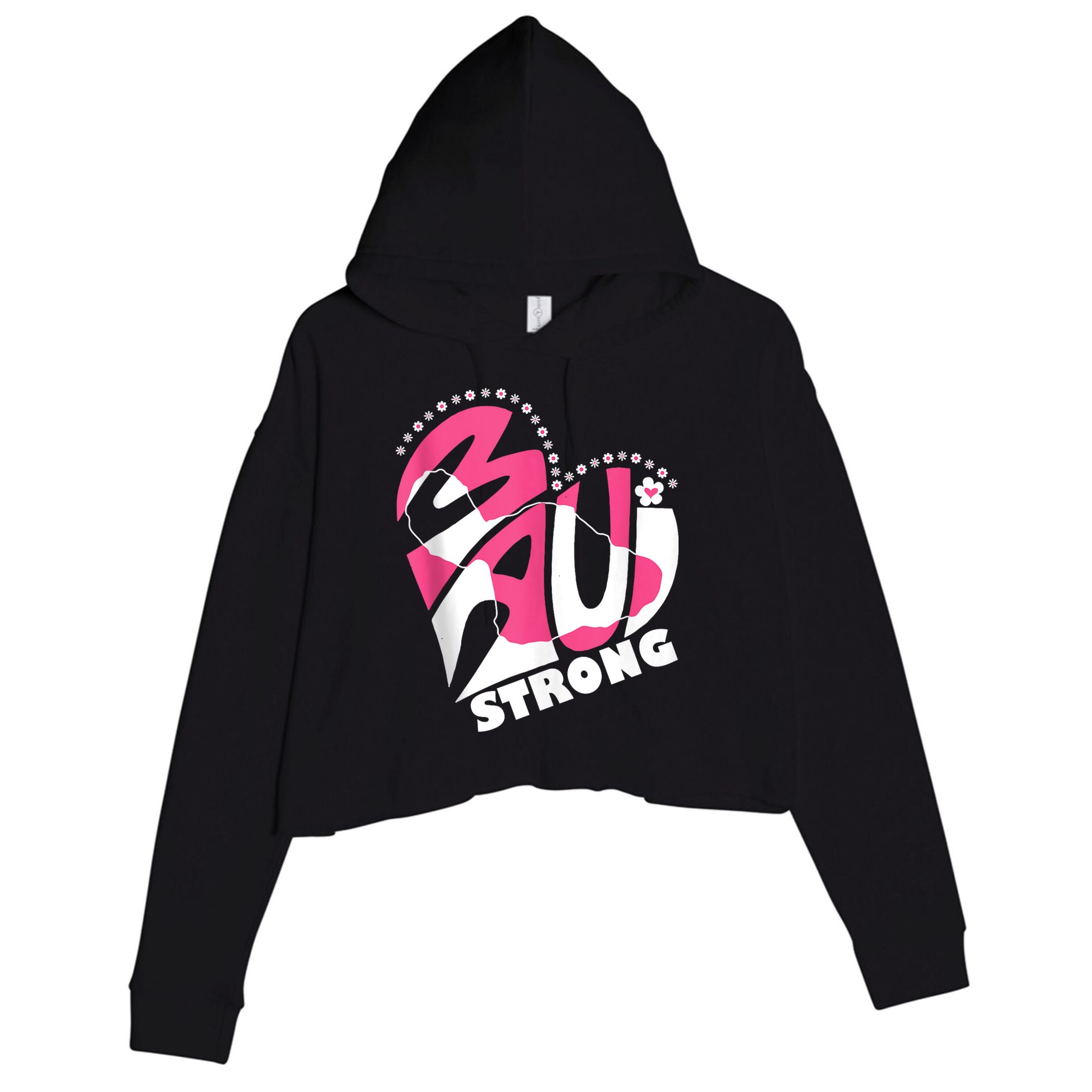 Pray For Maui Hawaii Strong Crop Fleece Hoodie