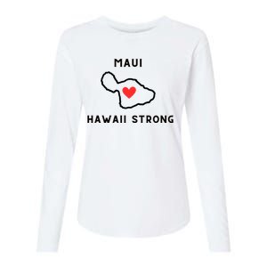 Pray For Maui Hawaii Strong Womens Cotton Relaxed Long Sleeve T-Shirt