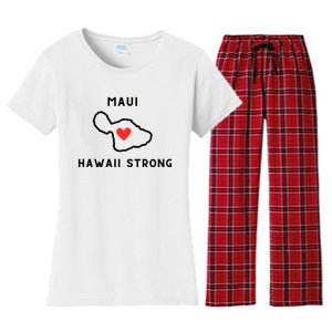 Pray For Maui Hawaii Strong Women's Flannel Pajama Set