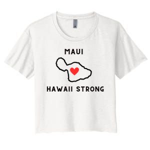 Pray For Maui Hawaii Strong Women's Crop Top Tee