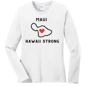 Pray For Maui Hawaii Strong Ladies Long Sleeve Shirt