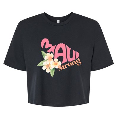 Pray For Maui Hawaii Strong Bella+Canvas Jersey Crop Tee