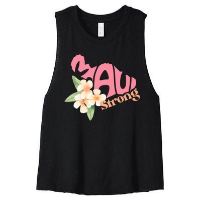 Pray For Maui Hawaii Strong Women's Racerback Cropped Tank