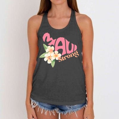 Pray For Maui Hawaii Strong Women's Knotted Racerback Tank