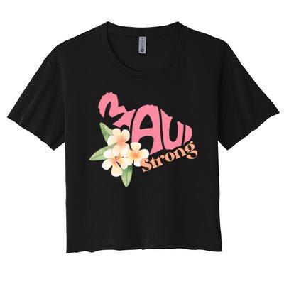 Pray For Maui Hawaii Strong Women's Crop Top Tee