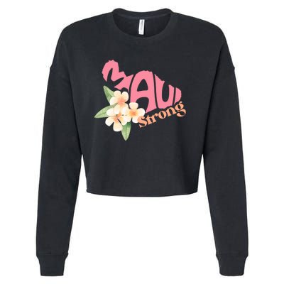 Pray For Maui Hawaii Strong Cropped Pullover Crew