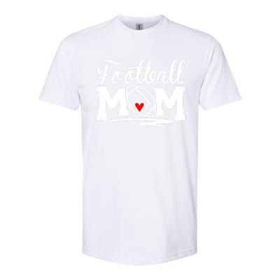 Proud Football Mom Supportive Mom Football Fun Mom Softstyle® CVC T-Shirt