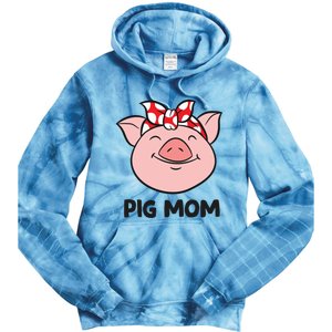 Pig Farmer Mom Love Pigs Pig Mom Cute Pig Lovers Gift Tie Dye Hoodie