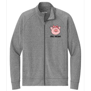 Pig Farmer Mom Love Pigs Pig Mom Cute Pig Lovers Gift Stretch Full-Zip Cadet Jacket