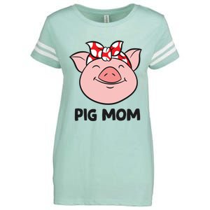 Pig Farmer Mom Love Pigs Pig Mom Cute Pig Lovers Gift Enza Ladies Jersey Football T-Shirt