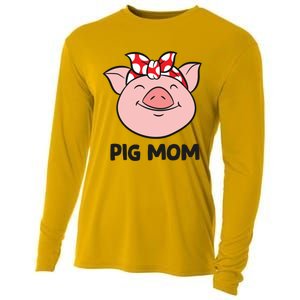 Pig Farmer Mom Love Pigs Pig Mom Cute Pig Lovers Gift Cooling Performance Long Sleeve Crew