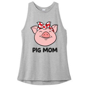 Pig Farmer Mom Love Pigs Pig Mom Cute Pig Lovers Gift Ladies PosiCharge Tri-Blend Wicking Tank