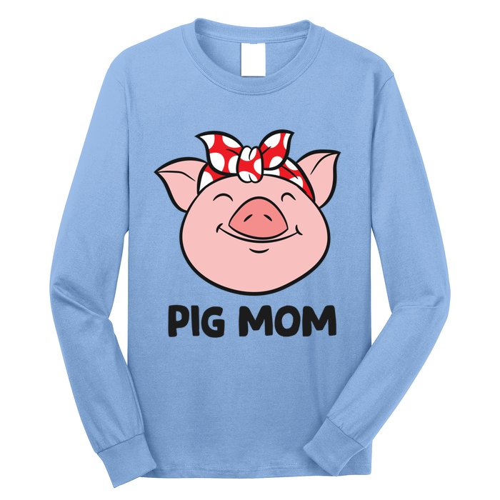 Pig Farmer Mom Love Pigs Pig Mom Cute Pig Lovers Gift Long Sleeve Shirt