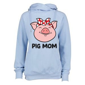 Pig Farmer Mom Love Pigs Pig Mom Cute Pig Lovers Gift Womens Funnel Neck Pullover Hood