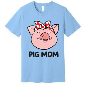 Pig Farmer Mom Love Pigs Pig Mom Cute Pig Lovers Gift Premium T-Shirt