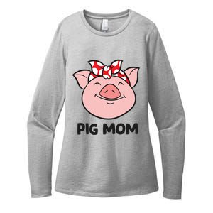 Pig Farmer Mom Love Pigs Pig Mom Cute Pig Lovers Gift Womens CVC Long Sleeve Shirt