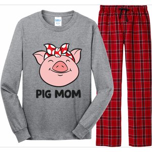 Pig Farmer Mom Love Pigs Pig Mom Cute Pig Lovers Gift Long Sleeve Pajama Set