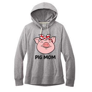 Pig Farmer Mom Love Pigs Pig Mom Cute Pig Lovers Gift Women's Fleece Hoodie