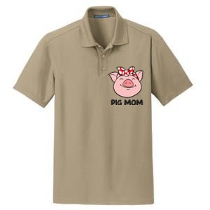 Pig Farmer Mom Love Pigs Pig Mom Cute Pig Lovers Gift Dry Zone Grid Polo