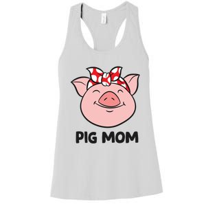 Pig Farmer Mom Love Pigs Pig Mom Cute Pig Lovers Gift Women's Racerback Tank