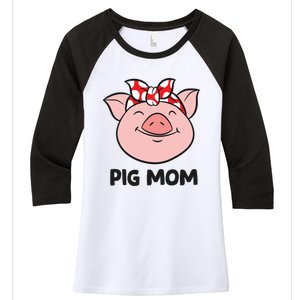 Pig Farmer Mom Love Pigs Pig Mom Cute Pig Lovers Gift Women's Tri-Blend 3/4-Sleeve Raglan Shirt