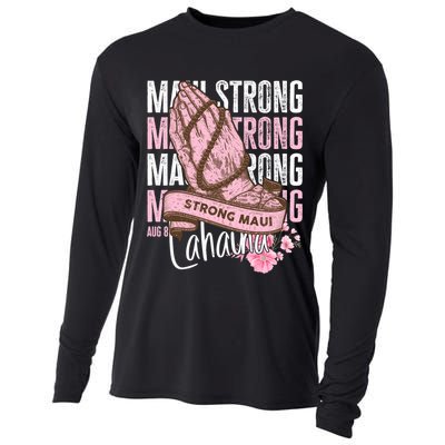 Pray For Maui Hawaii Strong Maui Lahaina Hawaiian Islands Cooling Performance Long Sleeve Crew